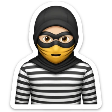 El emoji de un ladrón  sticker