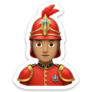 Palace Guard – red plume helm,Royal Soldiers. sticker
