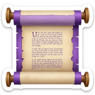 purple Scroll with quote sticker