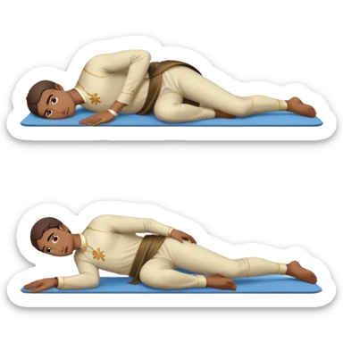 fullbody apostle in prone pose, alternate details sticker