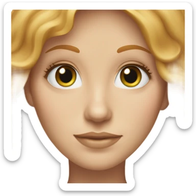 strawberry blonde woman with hazel green eyes sticker