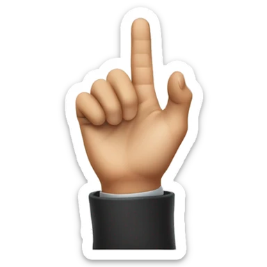 A hand pointing upward having eye symbol on its hand sticker