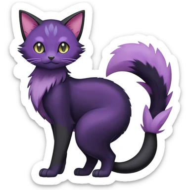 Purrloin-Delcatty-Pokémon-Fakémon-hybrid-creature (full body) sticker