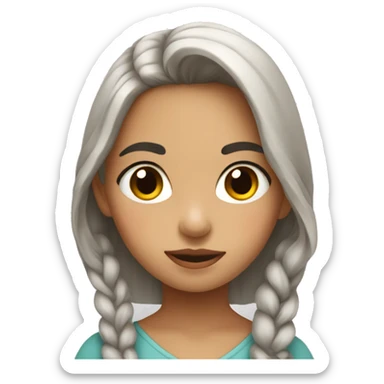 niña con piruleta sticker