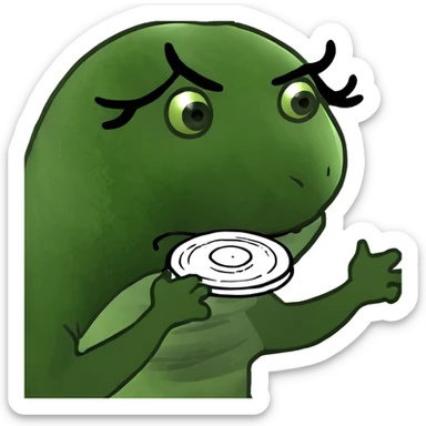 medusa throwing a frisbee sticker