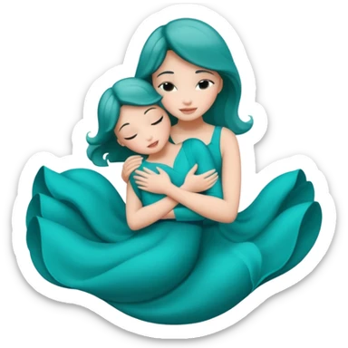 Teal hugs with Belles wording sticker