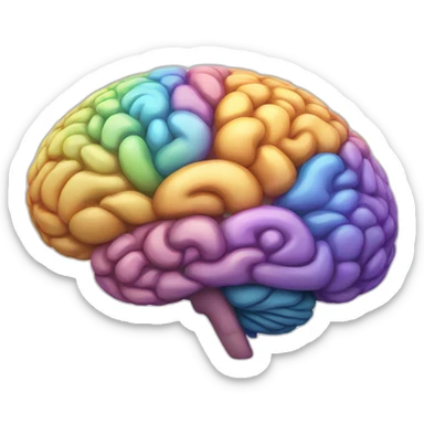 Color palette interview human brain sticker