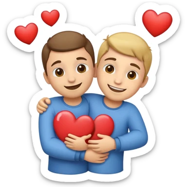 create emoji of brothers birthday hugging and love sticker