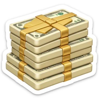 plain ivory money sticker