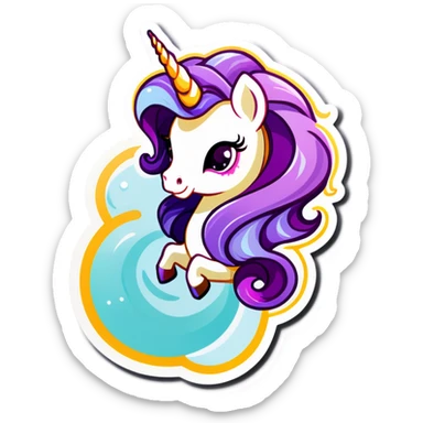 Aquarius amethyst unicorn  sticker