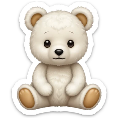 Oso de peluche blanco Adorable sticker
