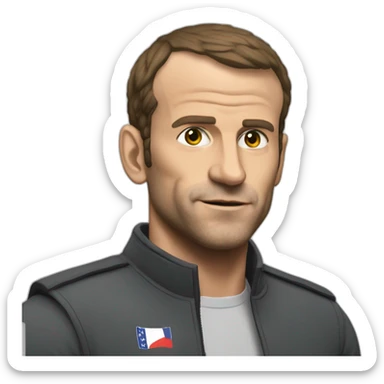 macron qui fait du mma sticker
