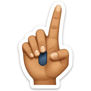mano apuntando a la izquierda sticker