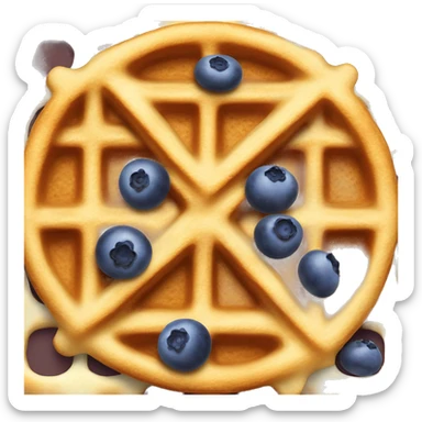A fluffy waffle with blueberries in it ￼ sticker