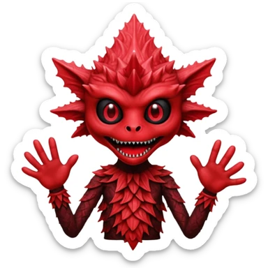 Spicy Zinger in stranger things themed sticker