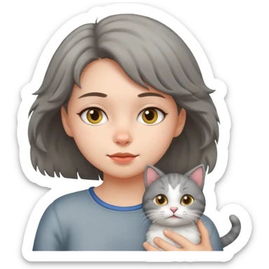 cat peeing on girl sticker