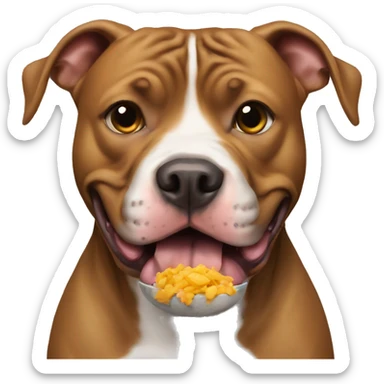Dog pit bull hungry sticker