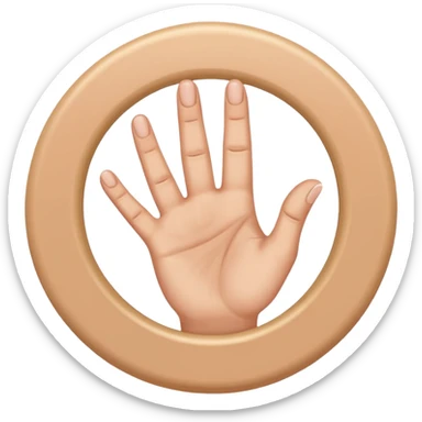 hand making a circle with fingers invented sign sticker