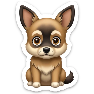 Black fawn dog sticker