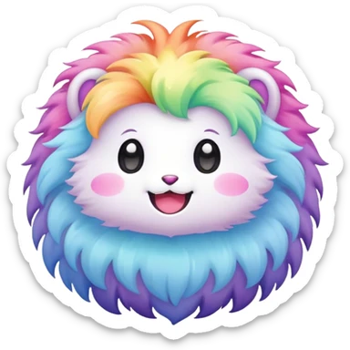 pastel rainbow kawaii creature  sticker