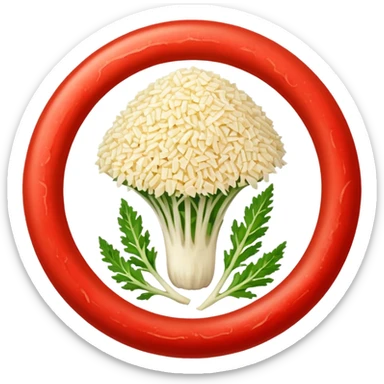 red and circle horseradish sticker