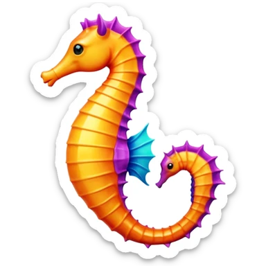 Seahorse - чтобы выглядил как настоящий эмодзи sticker