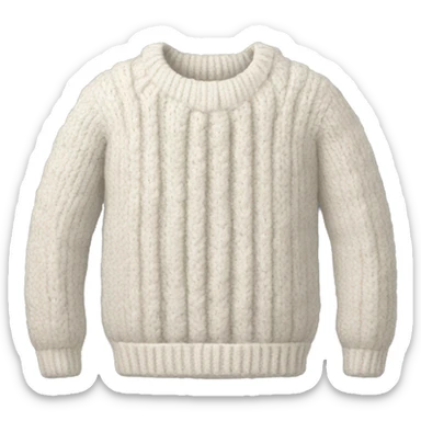 knitted white sweater  sticker