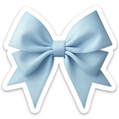 Make the gothic bow pastel blue in a photorealistic style, keeping the background transparent. sticker
