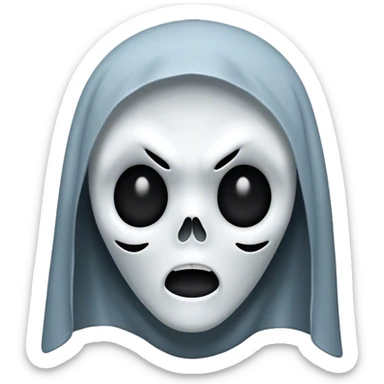 ghost face from Scream sticker