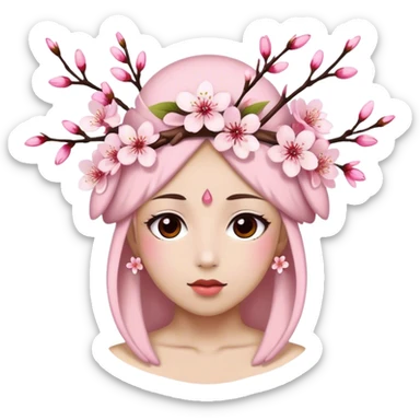 Cherry-Blossom-Headdress sticker