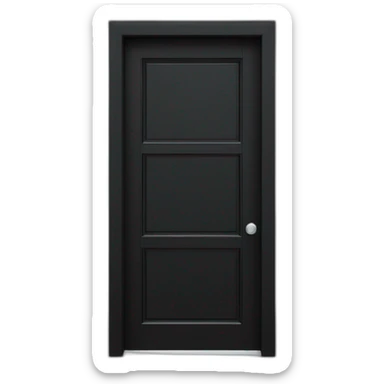 Large windowless rectangular matte black door whitek handle and a vertical BCD sight Adjace sticker