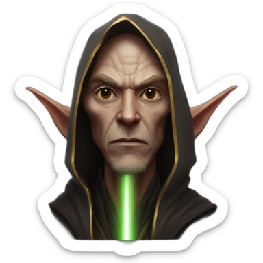 hyperrealist sith jedi in world of warcraft sticker