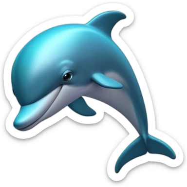 90s dolphin sticker