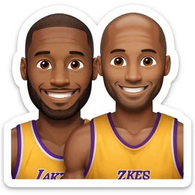 LeBron James and Kobe Bryant buff sticker