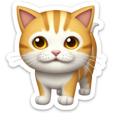 Gato bonito con corona enojado  sticker