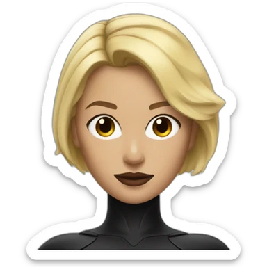 batwoman short blonde hair sticker