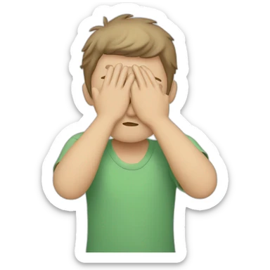 person wipes sweat from their face sticker