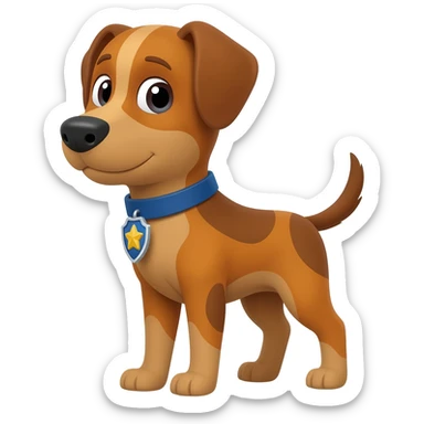 police dog cartoon sticker