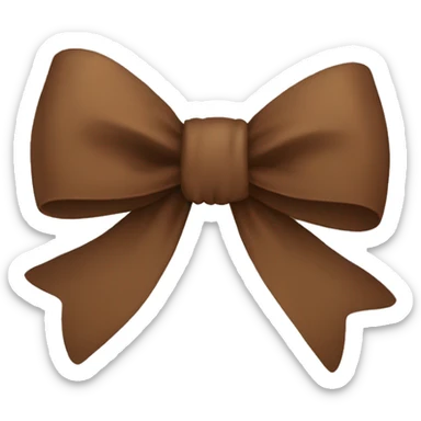 brown bow sticker