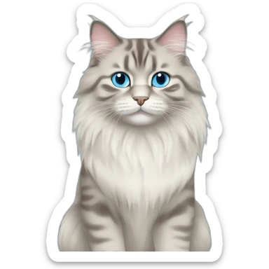 siberian cat blue eyes sticker