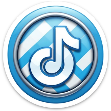 Make me an verified tiktok emoji like the one that's blue and inside is a white check sticker