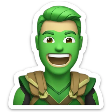 Green Arrow laughing sticker