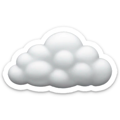 cloud snowing sticker
