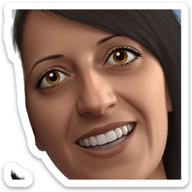 realistic portrait of girl sticker