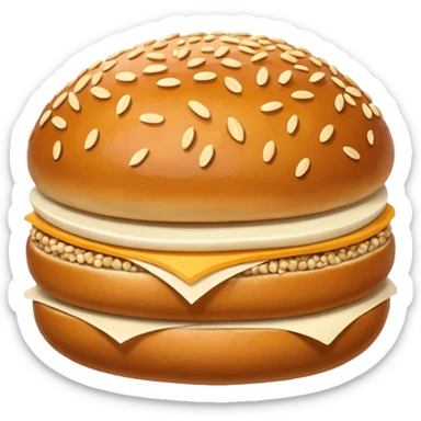bread bun without cheese or patty sticker