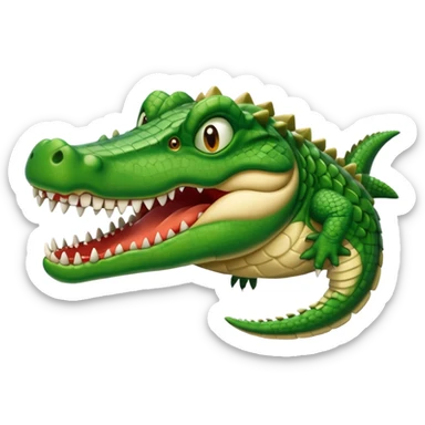 Avion con cabeza de cocodrilo sticker