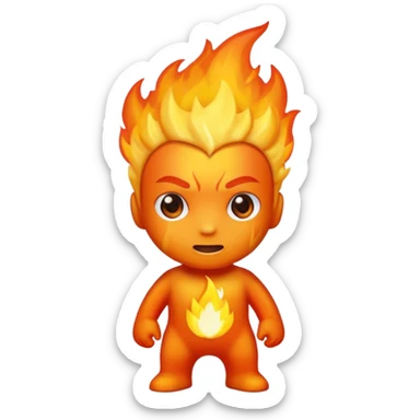 A mini heatblast but a cute one sticker