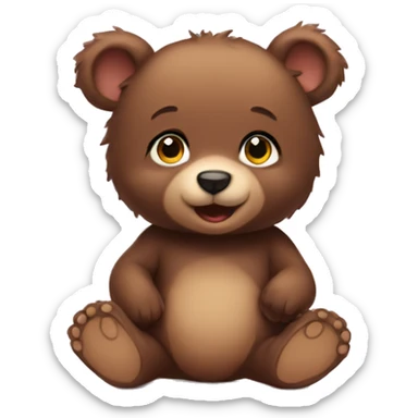 Baby bear sticker