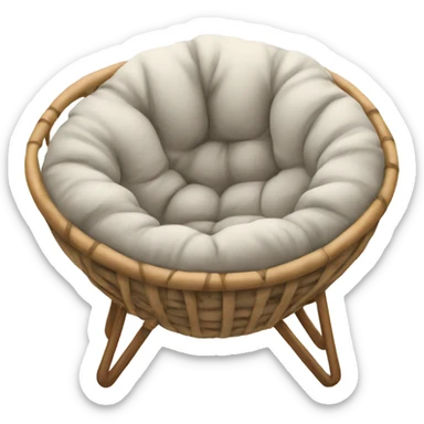 Cozy warm papasan chair sticker