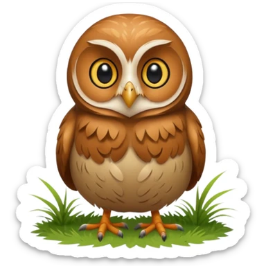 Realistic Grassy Thin Furry-Rowlet-animal sticker